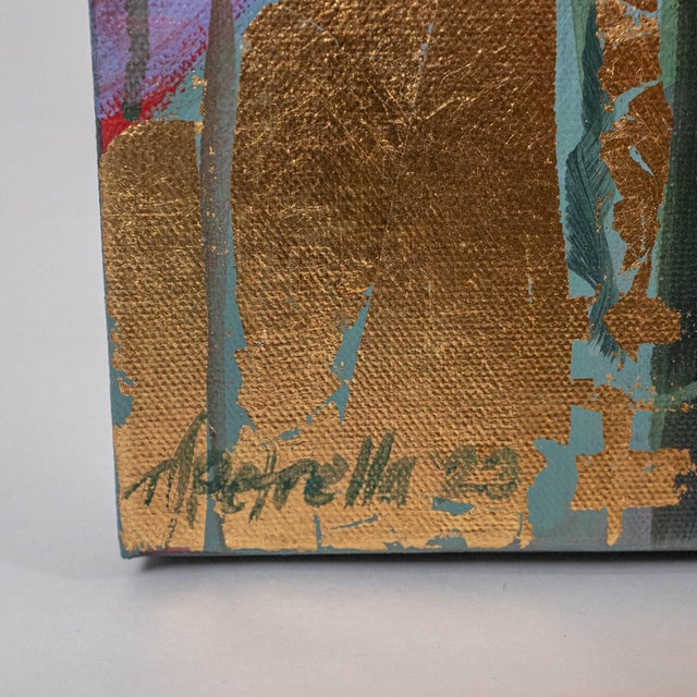 A striking blend of nature and luxury, this original painting features a regal heron standing amidst marsh reeds, set...