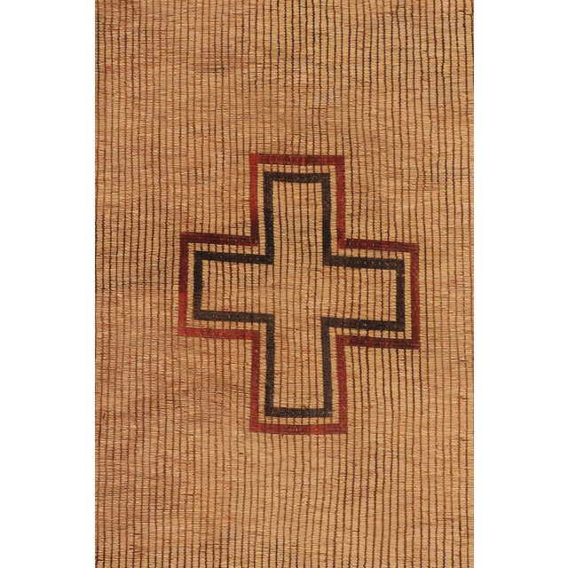 Moroccan Oversized Vintage Moroccan Tuareg Mat With Geometric Patterns, From Rug & Kilim For Sale - Image 3 of 7