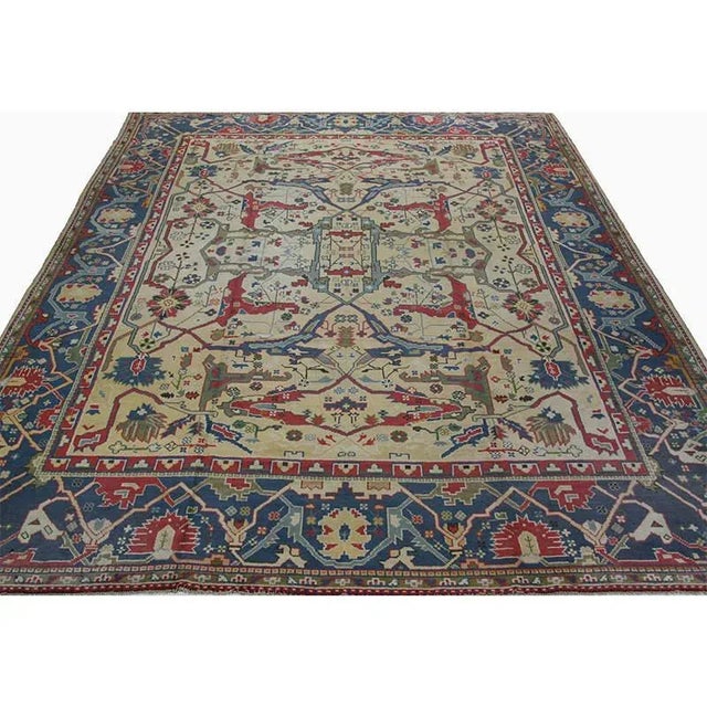 Traditional 1920s Handwoven Turkish Oushak Area Rug For Sale - Image 3 of 8