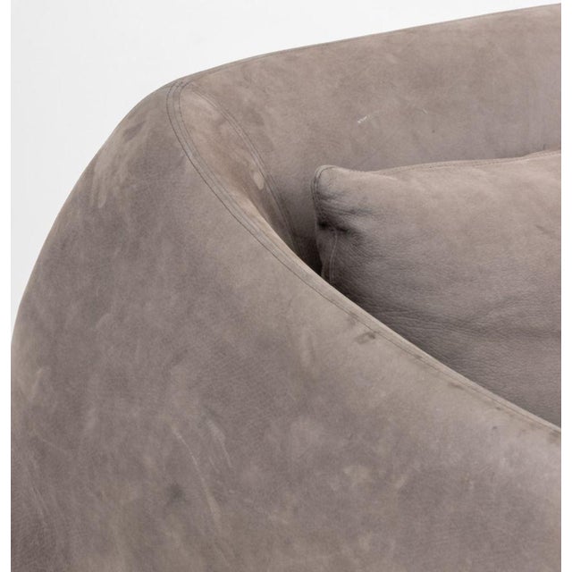 Gray Modern Style Gray Suede Tub Chairs, Pair For Sale - Image 8 of 8