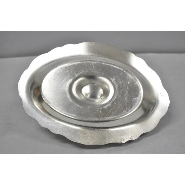 Vintage Victorian Style Silver Plated Gravy Sauce Boat W/ Attached Dish For Sale - Image 11 of 13