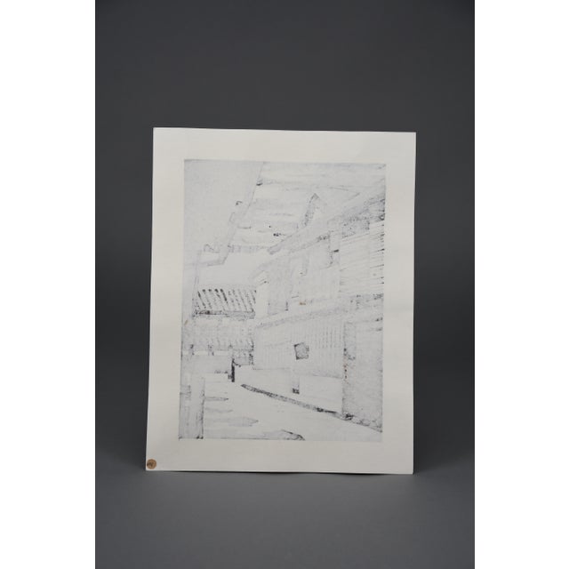 Paper Katsuyuki Nishijima, Yuki Dayori (Snowing), 1990, Woodblock Print For Sale - Image 7 of 14
