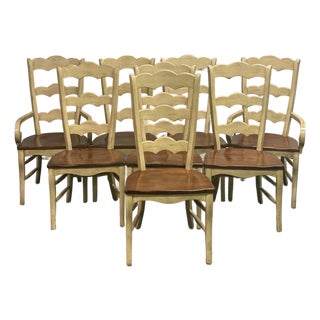 Late 20th Century Hooker Furniture Ladderback Dining Chairs - Set of 8 For Sale