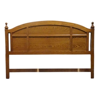Thomasville Furniture Country Spirit Collection Solid Oak King Size Headboard 26011 For Sale