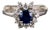 1972 Tiffany & Co Platinum Sapphire and Diamond Cluster Ring For Sale