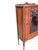 Antique Edwardian Oak Display Cabinet With Decorative Wood Scrollwork Glass Door For Sale - Image 6 of 6