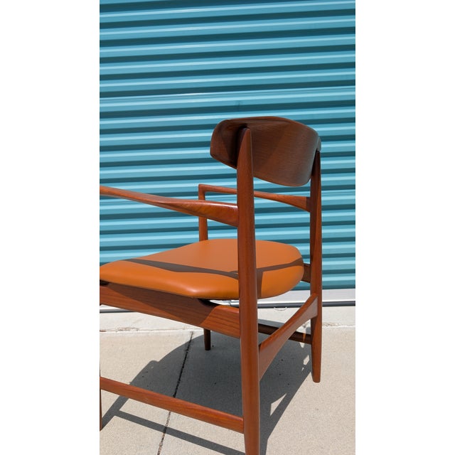 Brown Danish Mid Century Modern Teak Chair by Ib Kofod-Larsen Armchair for Selig, C1960s For Sale - Image 8 of 17