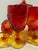 Vintage Amberina American Eagle & Stars Goblets – Red & Amber Patriotic Glass - Set of 6 For Sale - Image 4 of 8