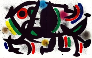 Joan Miró "Litógrafia Viii" Original 1972 Lithograph
