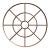 Vintage Round Wrought Iron Large Windowpane Mirror For Sale