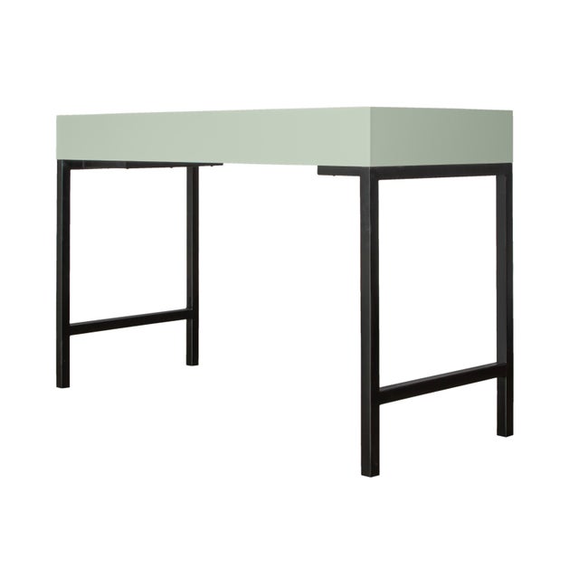 Maple Writing Desk - Celery Green For Sale In West Palm - Image 6 of 8