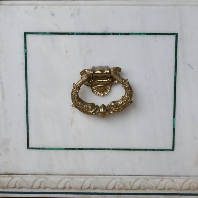 Malachite and Marble Cabinet, 1950s For Sale - Image 14 of 18