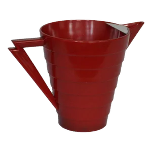 1980s Towle Modern Larry Laslo Postmodern Memphis Style Red Melamine Water Pitcher