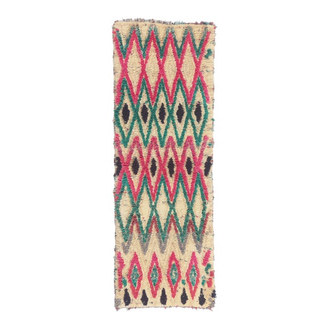 Vintage Azilal Moroccan Rug, 02'03 X 06'05 For Sale