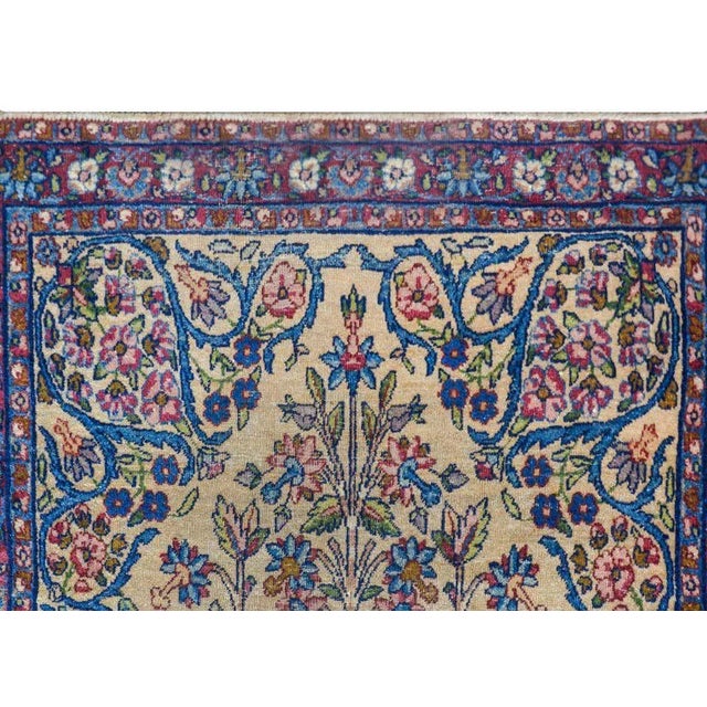 1900 - 1909 Early 20th Century Lavar Kirman Prayer Rug For Sale - Image 5 of 9