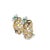 Metal Mid 20th Century Mid-Century Italian 18k Gold Emerald & Diamond Earrings, A Pair For Sale - Image 7 of 10