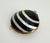 Rare natural clam shell ring box featuring small, intricately inlaid lacquered abalone shell and black shell. Each half is...