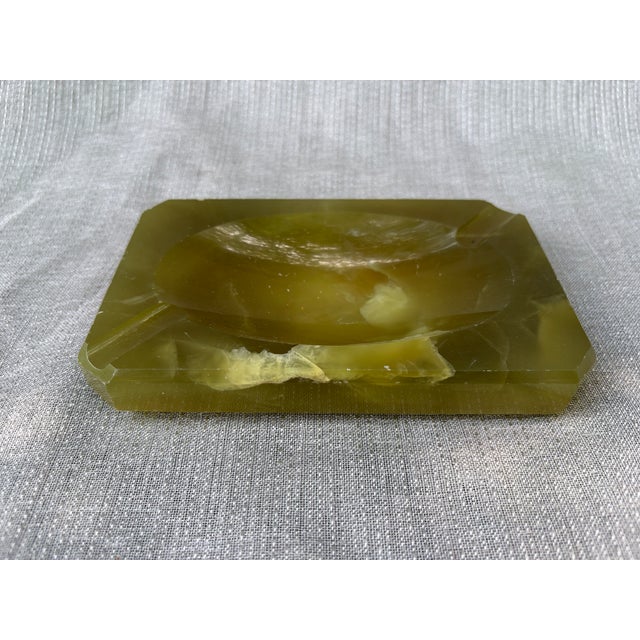 Mid Century Green Marble Catchall Ashtray For Sale - Image 4 of 16