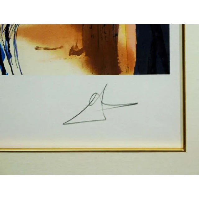 Paper Salvador Dali "The Doctor" La Lutte Contre Le Mal With Custom Frame Hand Signed For Sale - Image 7 of 8