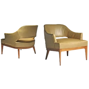 Swank Harvey Probber Low Lounge Chairs - a Pair