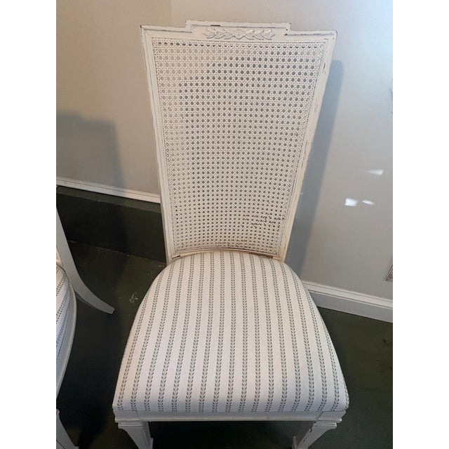 French Authentic Vintage Louis XVI Cane-Back Dining Chairs by Flair Inc. For Hibriten – Pair For Sale - Image 3 of 10