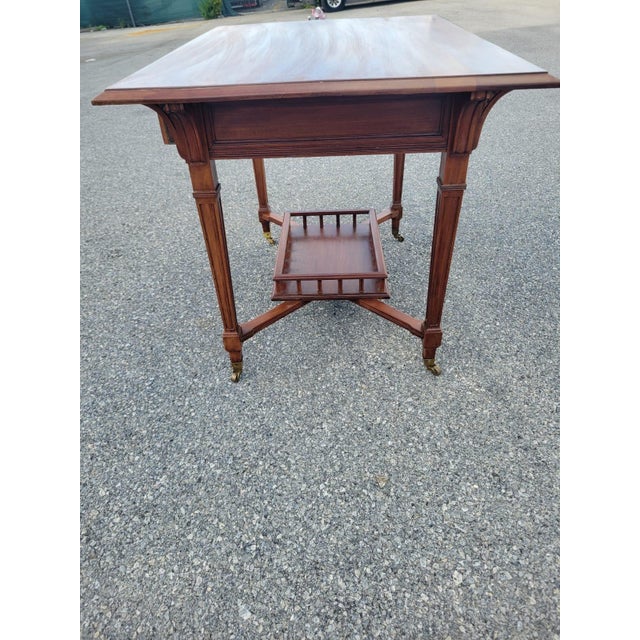 19th Century 19th Century French Solid Cherry Partner Desk. For Sale - Image 5 of 17