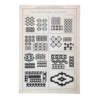 Geometric Pattern Illustration by Paxton, 1900s For Sale