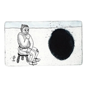 1998 Benjy Davies Man Contemplating the Nature of Death Etching