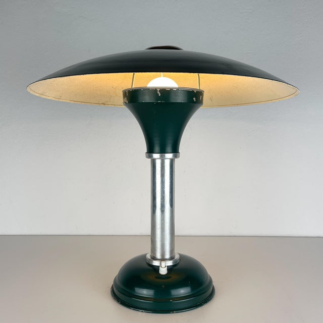 1930s Bauhaus Metal Table Lamp, Germany, 1930s For Sale - Image 5 of 15
