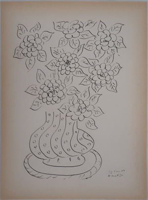 Henri Matisse, Bouquet de fleurs, Lithograph