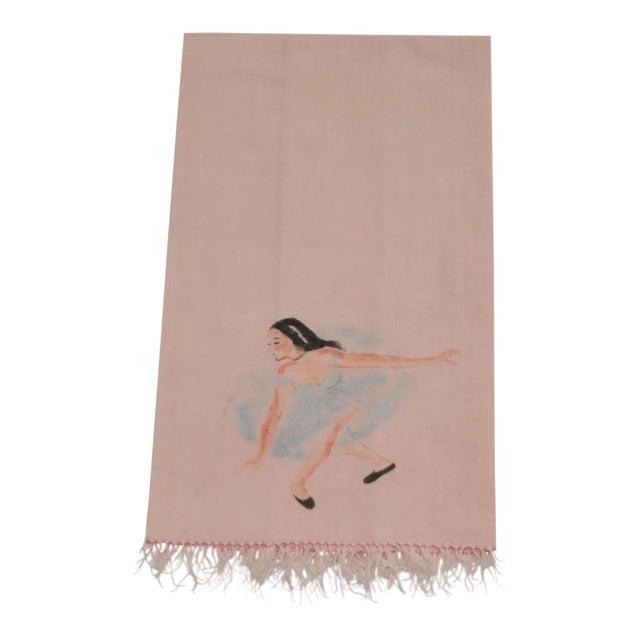 Painted Pink Ballerina Hand Towel For Sale
