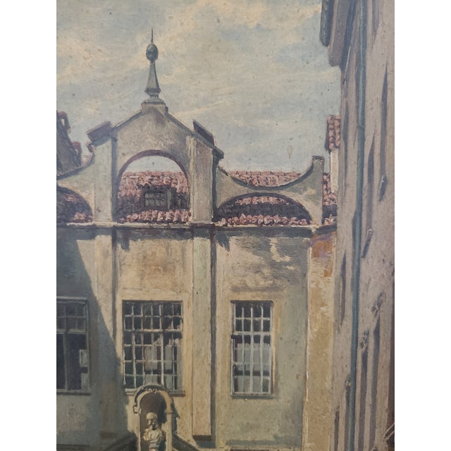 Late 19th Century Otto Von Ruppert Antique Oil Painting Munich Germany Architectural Cityscape For Sale - Image 5 of 12