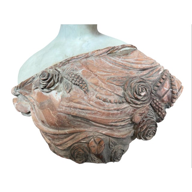 A Female Portrait in a Marble Bust For Sale - Image 9 of 12