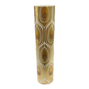 1970s Rosenthal Studio Line Gold "Peacock Feather" Vase by Bjorn Wiinblad