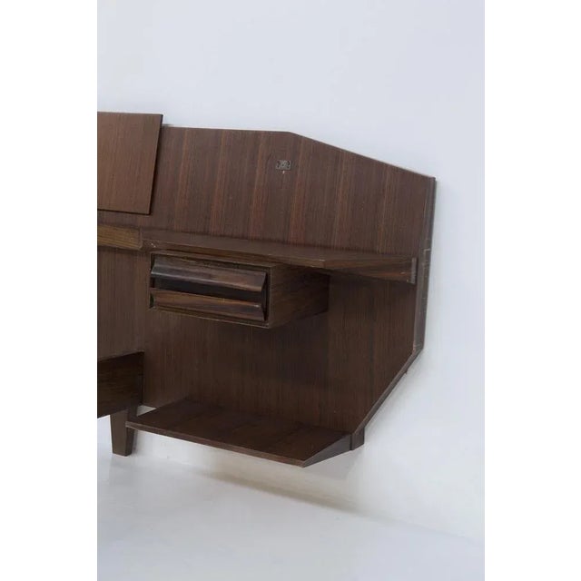 Vintage Italian Double Bed with Bedside Tables attributed to Ico & Luisa Parisi, 1950 For Sale - Image 9 of 12