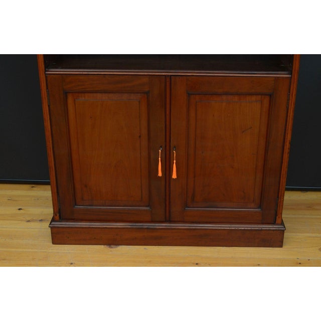 Brown Victorian Open Bookcase in Mahogany For Sale - Image 8 of 12