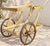 This is a modern Art Deco Italian Aldo Tura lacquered goatskin swan form bar cart. It most likely dates to the 1950s. This...
