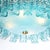 Modern Modernist Hand-Blown Aquamarine Murano Glass Chandelier With Frosted Diffuser For Sale - Image 3 of 18
