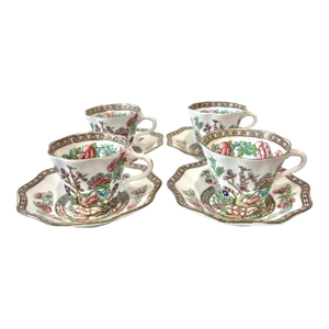 Coalport Indian Tree England Porcelain Tea Cups and Saucers