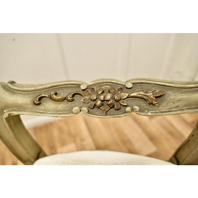 Paint Louis Philippe French Painted Boudoir Window Seat, 1870s For Sale - Image 7 of 9