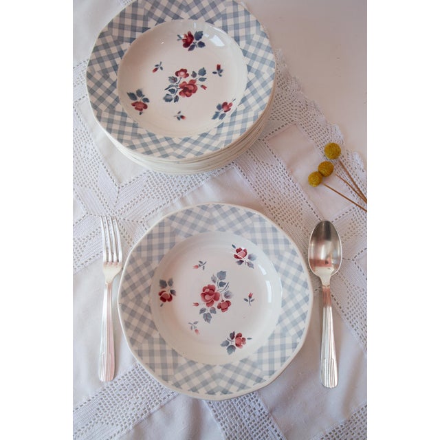 1960s Vintage Deep Plates in Digoin Earthenware, 1960s, Set of 10 For Sale - Image 5 of 10