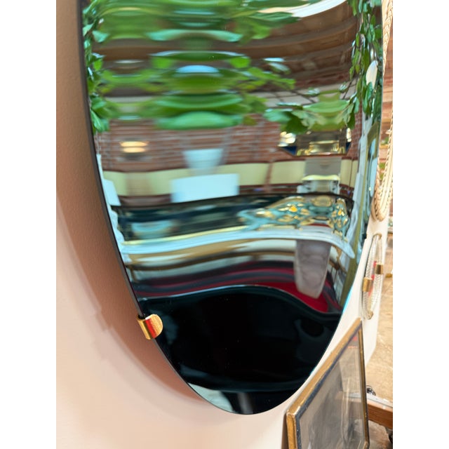 1970s Italian Blue Concave Wall Mirror, 1970s For Sale - Image 5 of 7