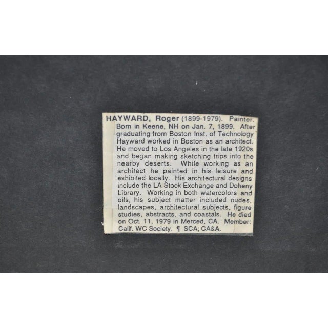 Paper Figural Reclining Nude Watercolor by Roger Hayward C.1930s For Sale - Image 7 of 8