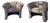 Vintage Postmodern Sculptural Lounge Chairs, Pair – Oversized Upholstered Accent Chairs For Sale