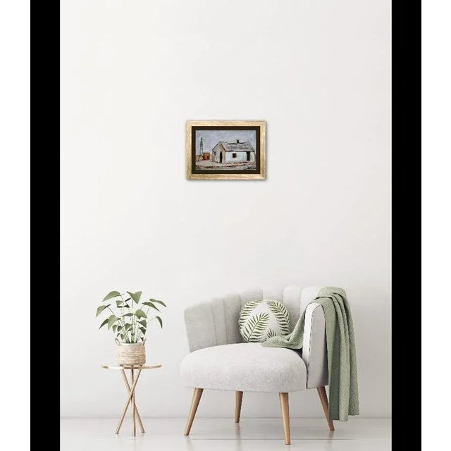 Wood "Dilapidated Desert House" Contemporary Oil Painting For Sale - Image 7 of 12