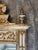 Gold Vintage Neoclassical Louis XVI Style Giltwood & Painted Mirror by LaBarge For Sale - Image 8 of 16
