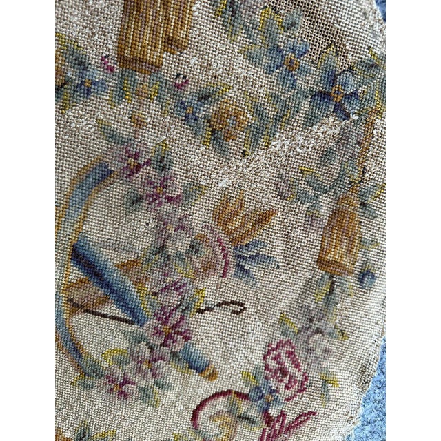 French Needlepoint Chair Cover Tapestry from Bobyrugs, 1890s For Sale - Image 4 of 11