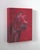 Contemporary That Head Is Taken by Elena Burykina | Oil on panel Red helmet against a solid red background. For Sale - Image 3 of 5