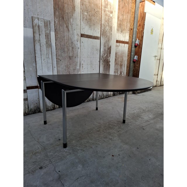 Arco Hangoor Table in Black Maple Veneer attributed to Arnold Merckx, 1985 For Sale - Image 3 of 12