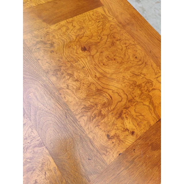 Thomasville Mid Century Burl Wood Cocktail Coffee Table Ming Style MCM